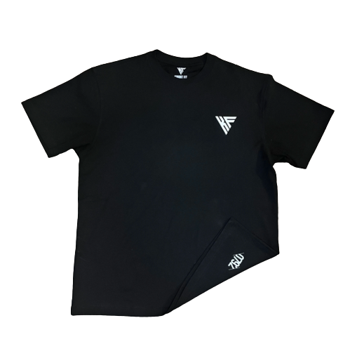 slightly oversized Boxed T shirt - Black