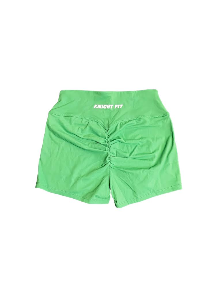 Scrunched biker shorts - Green