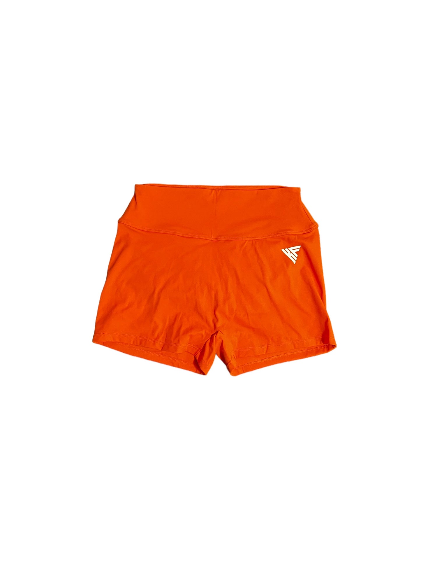 Scrunched biker shorts - orange