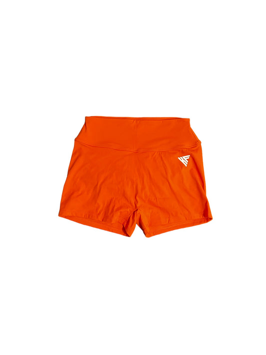 Scrunched biker shorts - orange