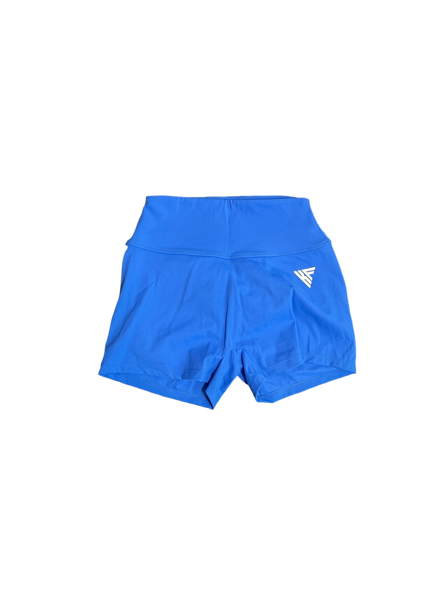 Scrunched biker shorts - Blue