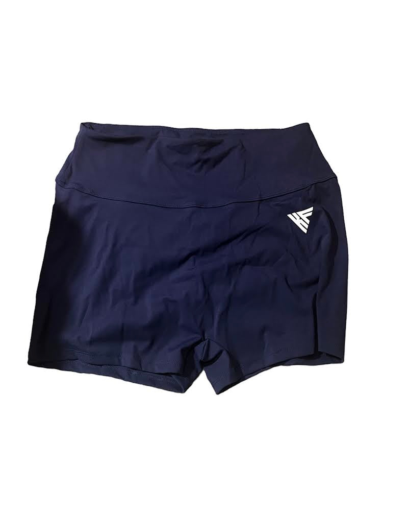 Scrunched biker shorts - navy blue