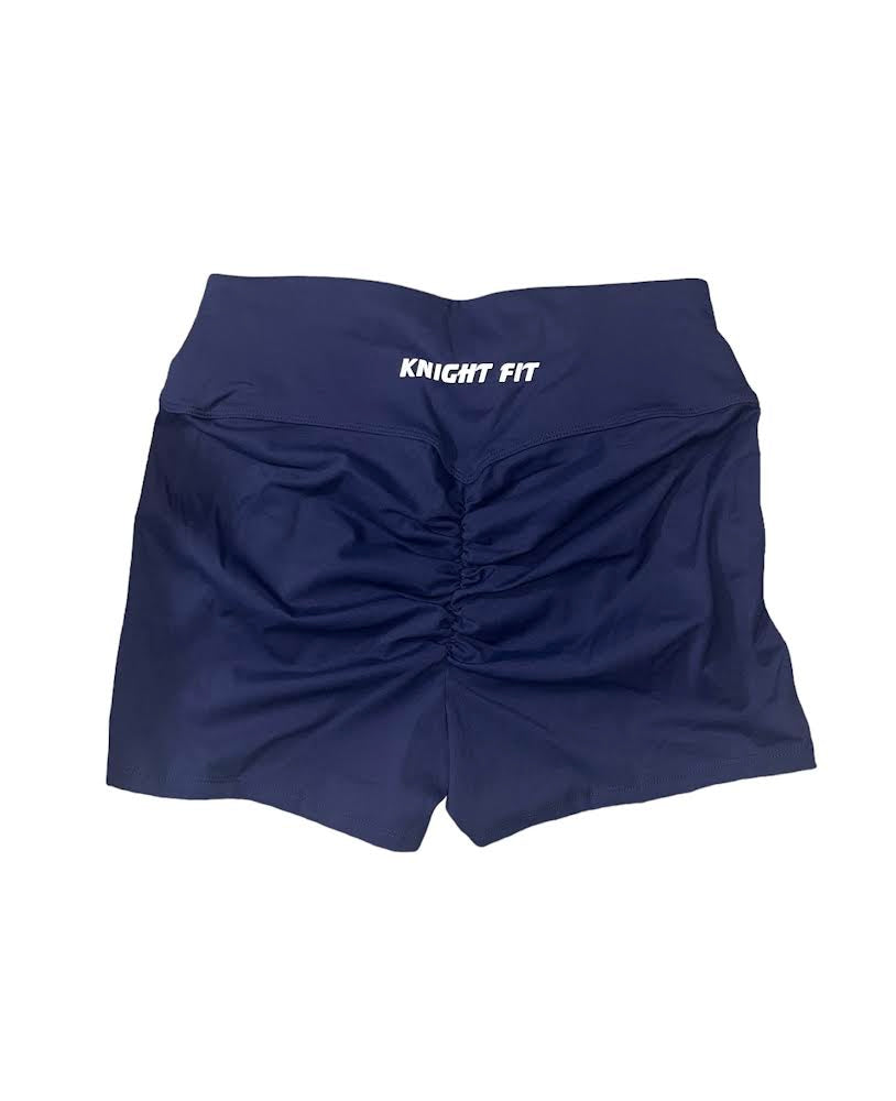 Scrunched biker shorts - navy blue