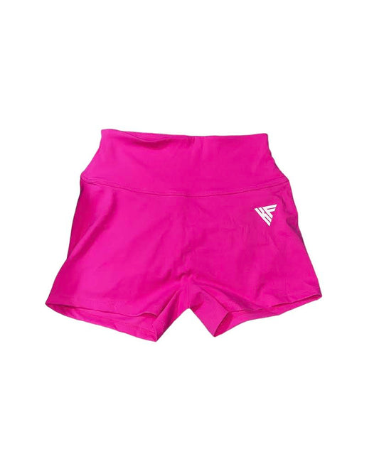 Scrunched biker shorts - hot pink